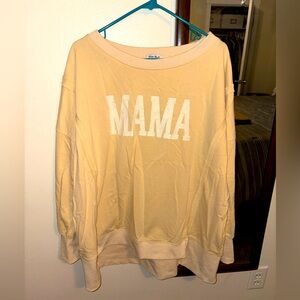 MAMA oversized crew neck.